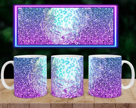 11oz Mug Sublimation Designs Custom Coffee mug bling glitter | Etsy