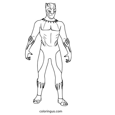 Black Panther Coloring Page Sketch Avengers Coloring Pages Superhero