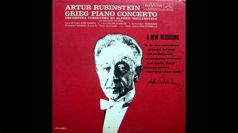 Artur Rubinstein Plays Grieg Piano Concerto In A Minor Op 16 Mono LP