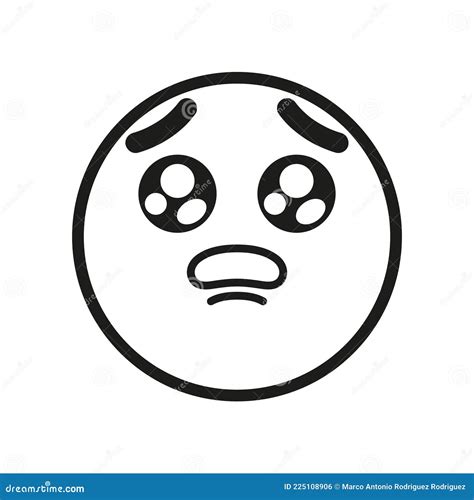 Isolated Pleading Face Emoji Icon Stock Vector Illustration Of Face