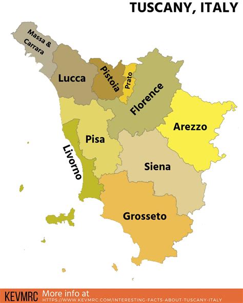 Mapa De Toscana Italia