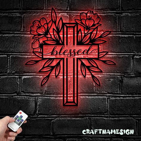 Blessed Cross Metal Sign - Craft Name Sign