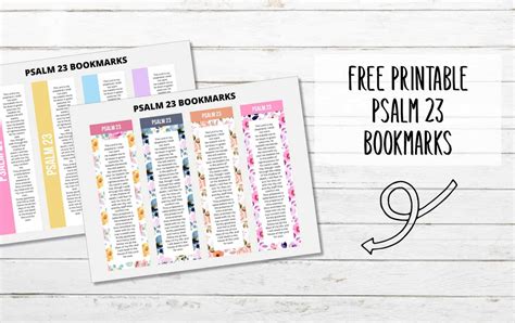 Printable Psalm 23 Bookmarks - My Printable Faith