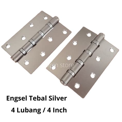 Engsel Pintu Kayu 5 Inch Tebal Silver Sepasang Engsel Pintu Rumah 5 Inc