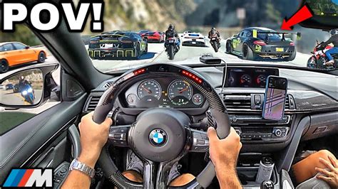 30 Minutes Of Chasing Supercar Drivers In A Straight Piped BMW M4 F82