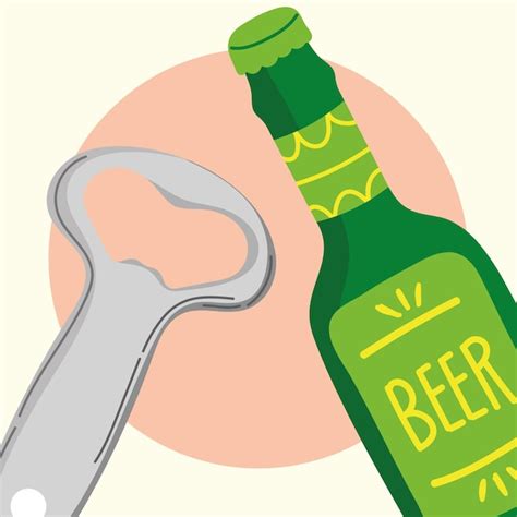 Premium Vector Beer Bottle And Opener