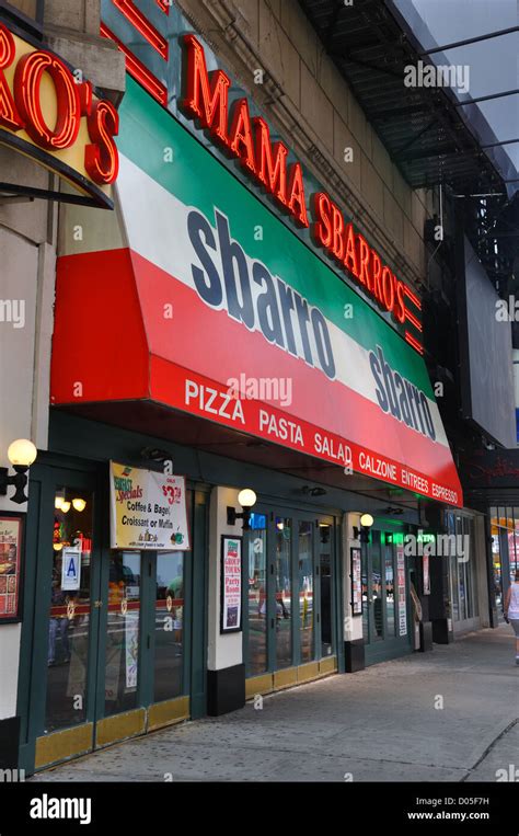 Sbarro Italian food and pizza restaurant, New York City, USA Stock ...