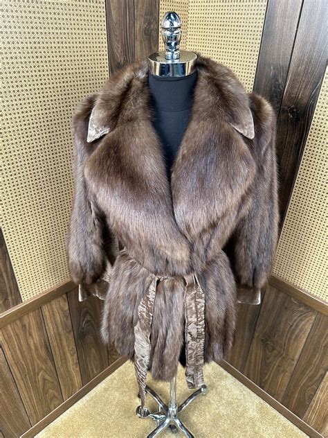 Dennis Basso Designer Russian Sable Broadtail Fur Coat Jacket Small