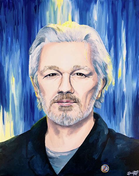 Assange Painting By Solveig Inga Fine Art America