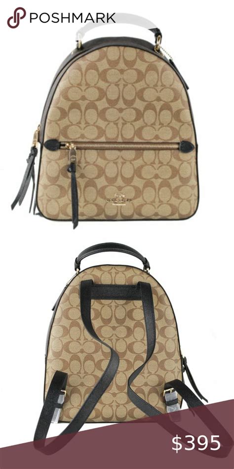 Coach Signature Coated Canvas Block Jordyn Backpack Book Bag Backpack