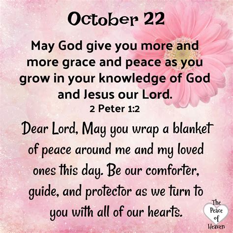 October 22 The Peace Of Heaven