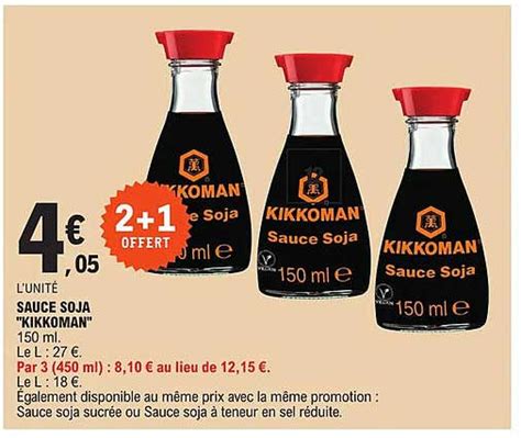 Promo Sauce Soja Kikkoman Chez E Leclerc ICatalogue Fr