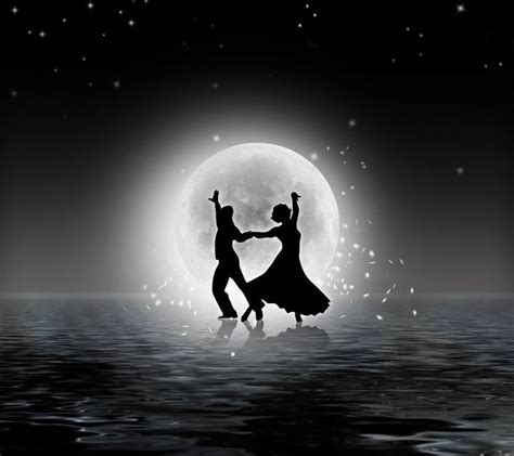 Ballet Backgrounds Moonlight Dance Beautiful Couple Dance Fantasy Light Moon Dance