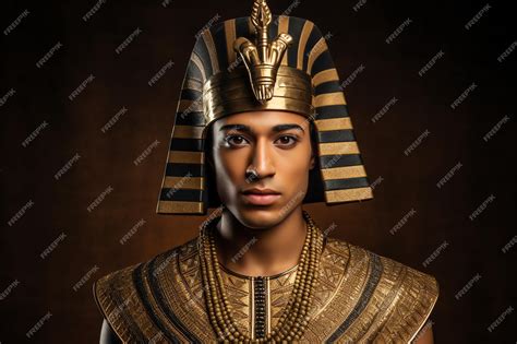 Premium Photo | Egyptian pharaoh in regal attire wearing the iconic ...