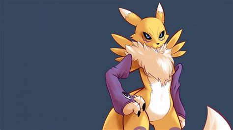 Illustration Anime Digimon Cartoon Furry Renamon HD Wallpaper