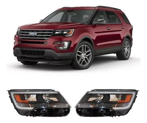 Juego Par Faro Ford Explorer Fondo Negro Leds Meses Sin