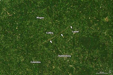 Recent Tornado Scars Seen By Satellite Weathernation