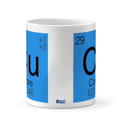 Caneca Tabela Periódica Cu Ilustre Canecas