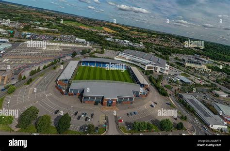 Chesterfield Football Club Stadium Technique Stadium Aerial Drone View