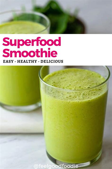 Superfood Smoothie Recipe Superfood Smoothie Superfood Easy Smoothies