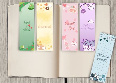 Printable Kawaii Bookmarks, Instant Digital Download, Bookmarks for ...