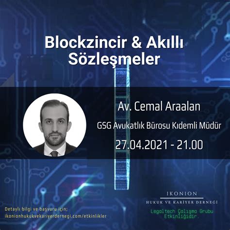 BLOKZİNCİR VE AKILLI SÖZLEŞMELER LEGALTECH ÇALIŞMA GRUBU İKONİON HKD