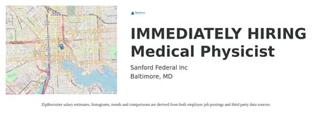 Sanford Federal Immediately Hiring Medical Physicist Job Baltimore