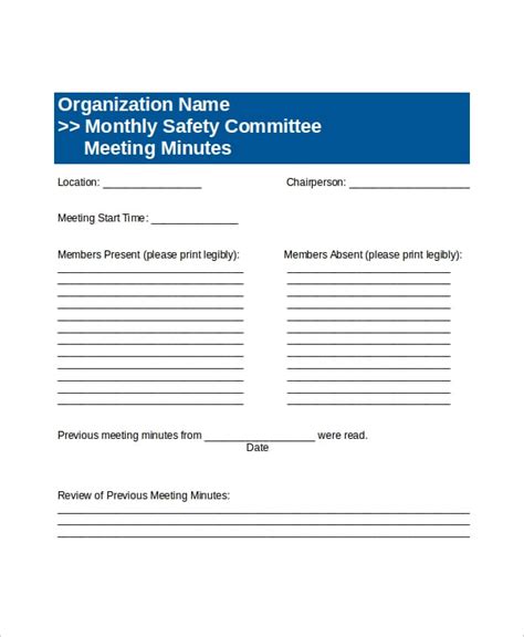 15 Committee Meeting Agenda Templates Free Sample Example Format