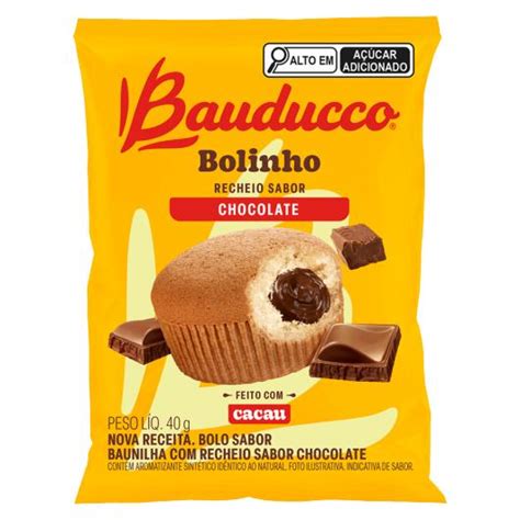 Bolinho Baunilha Recheio Chocolate Bauducco Pacote 40g Sonda