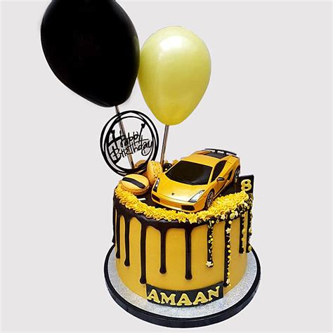 Online Yellow Car Cake Gift Delivery In Qatar FNP