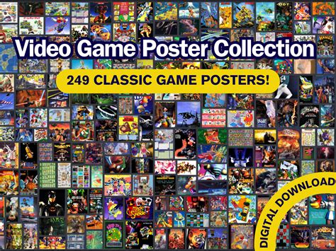 Retro Video Game Poster Collection. 249 Classic Game Posters, Most at ...