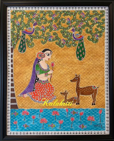 Madhubani Painting Indian Folk Art - Etsy