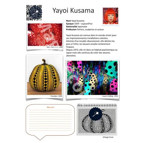 Fiche Artiste Yayoi Kusama