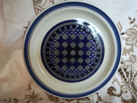 Set Of 7 Dinner Plates Vintage Royal Doulton Lambeth Stoneware Large In