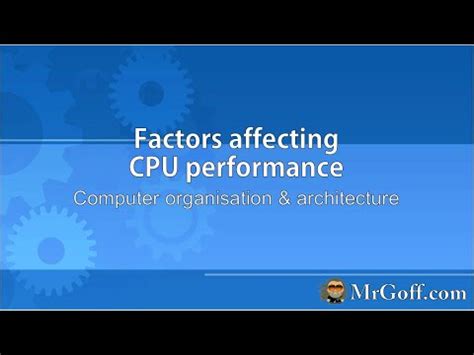 A Level Computer Science Factors Affecting Cpu Performance Youtube