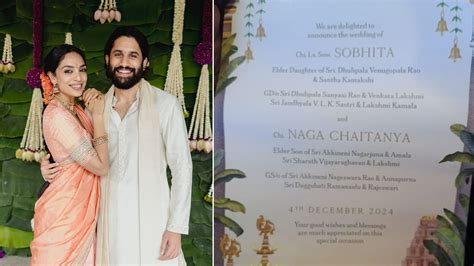 Naga Chaitanya Sobhita Dhulipala Wedding Invitation Card Gets Leaked