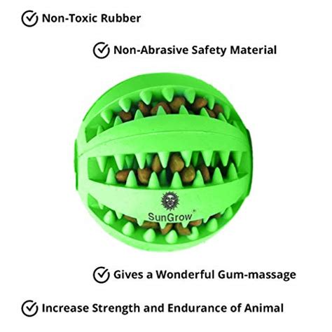 Sungrow Dental Chew Treat Ball For Dogs And Cats Interactive Pet