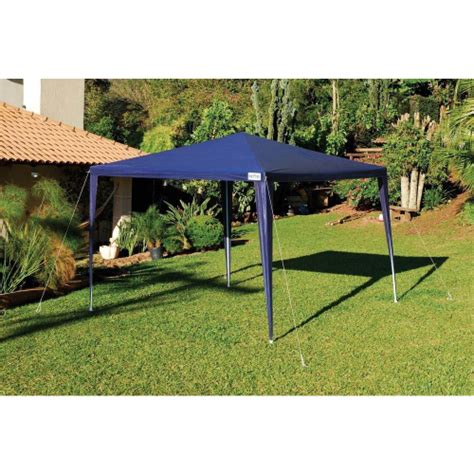 Kit Tenda Gazebo Rafia Azul 3x3 M Conjunto 2 Paredes Oxford Mor Em