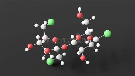 Sucralose Molecular Structure Artificial Sweetener E955 Ball And