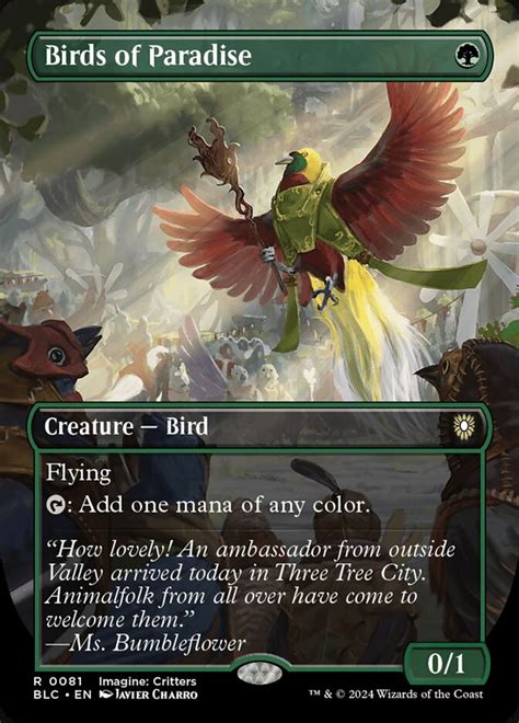 【eng】 ボーダーレス 《極楽鳥 Birds Of Paradise》[blc] カードショップ抜忍