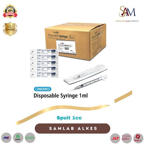 Jual Syringe Onemed 1cc Jarum Suntik 1cc Spuit 1cc Onemed Satuan