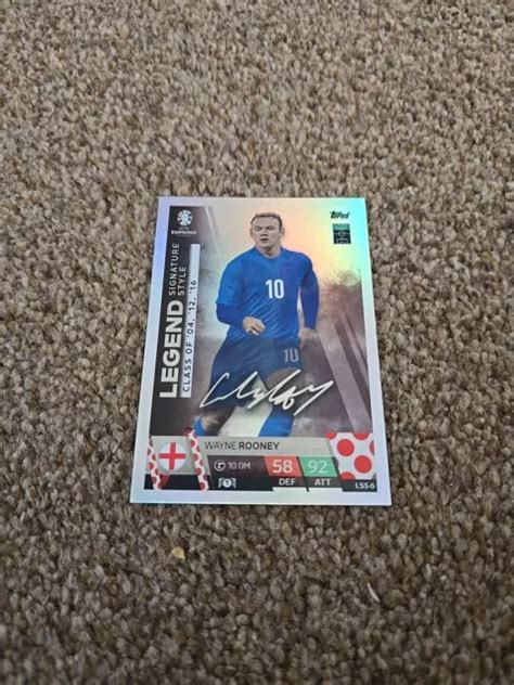 Topps Match Attax Uefa Euro Legend Signature Style Wayne Rooney