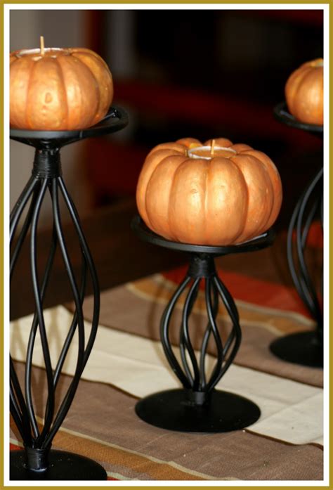 A Mom Not a Professional Nor a Perfectionist: Bronze Pumpkin Candle Holders