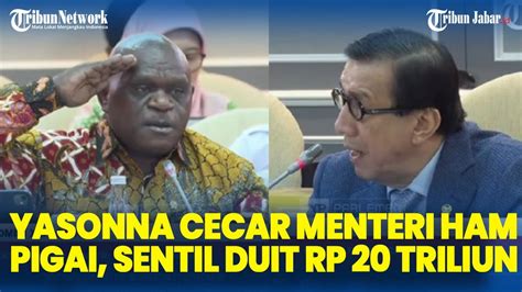 Momen Mencekam Menit Yasonna Laoly Cecar Menteri Ham Natalius