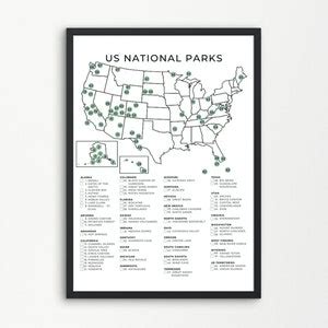 US National Parks Checkliste Zum Ausdrucken AKTUALISIERT 2021