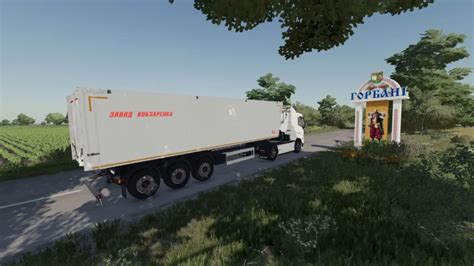 ALUMINUM GRAIN SEMI-TRAILER ANP-55 KOBZARENKO V1.0 – FS22 mod