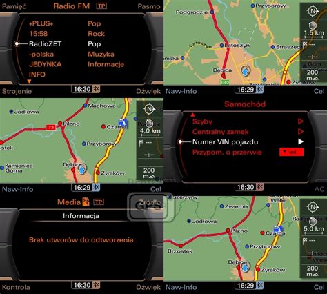 Polskie Menu Audi Mapa Mmi G High G Plus