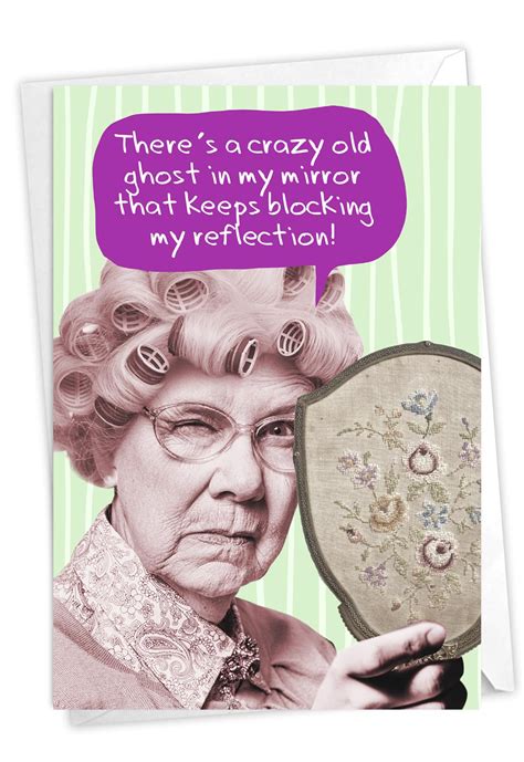 Buy NobleWorks - 1 Hilarious Happy Birthday Card - Funny Old Woman ...