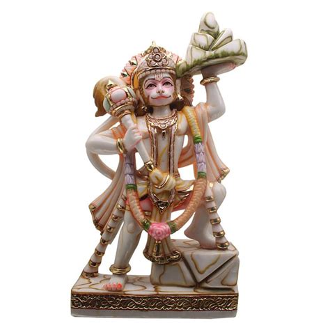 Buy Lord Hanuman Statue Inches Hand Painted Marble Blessing Lord