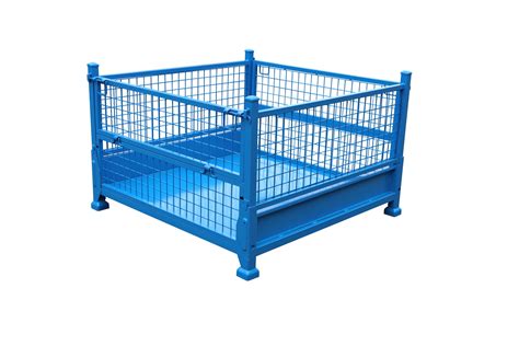 Customized Stackable Galvanized Heavy Duty Foldable Warehouse Storage